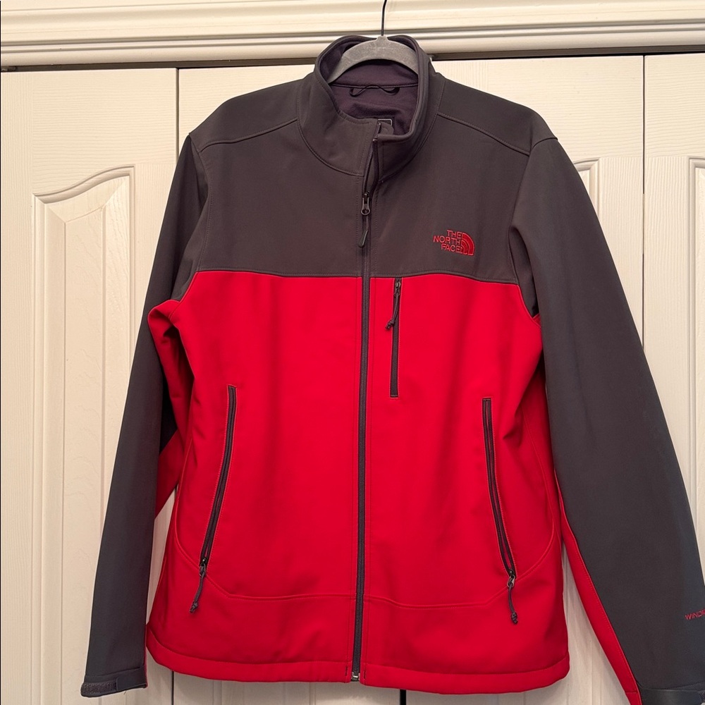 The North Face Bold Red and Charcoal Jacket